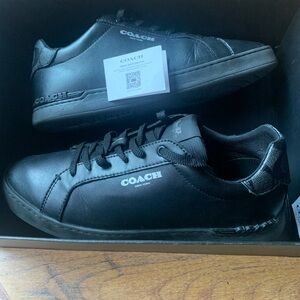 Converse-style Coach Black Low-Top Sneakers